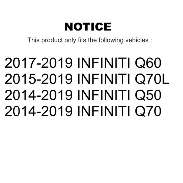 Rear Suspension Stabilizer Bar Link Kit For INFINITI Q50 Q60 Q70 Q70L